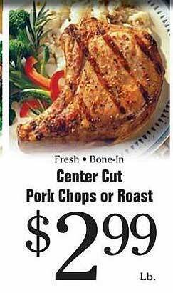 Morton Williams Center cut pork chops or roast offer