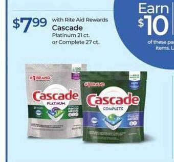 Rite Aid Cascade platinum or complete offer