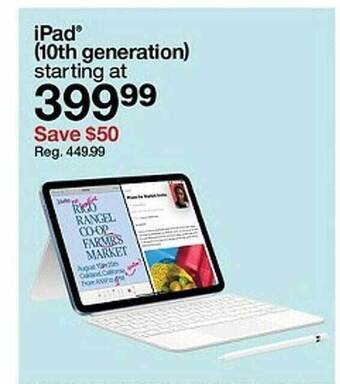 Target Ipad (10th generation) offer