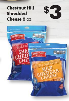Family Dollar Chestnut hill shredded cheese offer