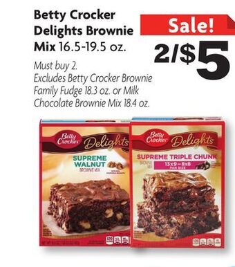 Family Dollar Betty crocker delights brownie mix offer