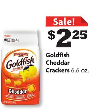 Family Dollar Goldfish cheddar crackers offer