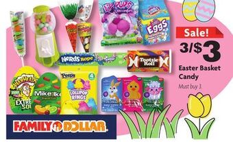 Family Dollar Easter basket candy offer