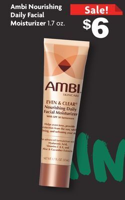 Family Dollar Ambi nourishing daily facial moisturizer offer