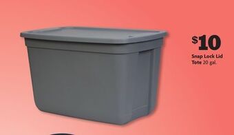 Family Dollar Snap lock lid tote offer