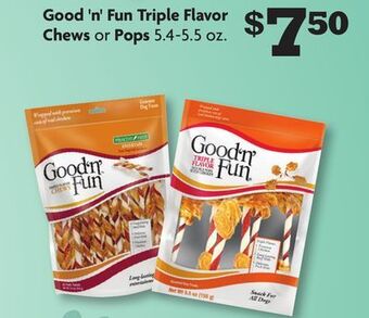 Family Dollar Good 'n' fun triple flavor chews or pops offer