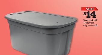 Family Dollar Snap lock lid tote offer