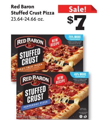 Family Dollar Red baron stuffed crust pizza offer