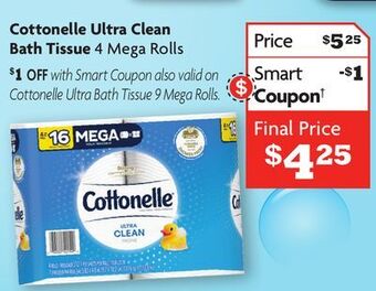 Family Dollar Cottonelle ultra clean bath tissue offer