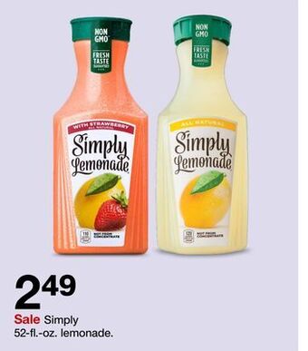 Target Simply 52-fl.-oz. lemonade offer
