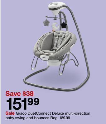 Target Graco duetconnect deluxe multi-direction baby swing and bouncer offer