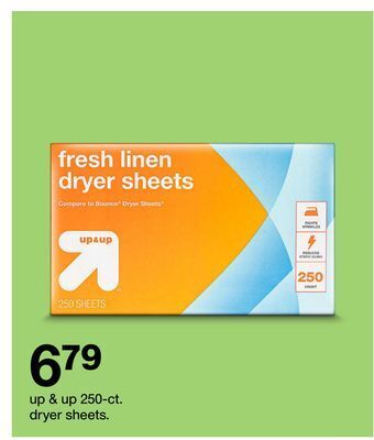 Target Up & up 250-ct. dryer sheets offer