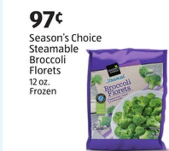 Aldi Season's choice steamable broccoli florets offer