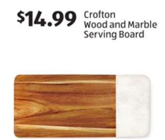Aldi Crofton wood and marble serving board offer