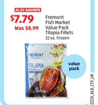 Aldi Fremont fish market value pack tilapia fillets offer