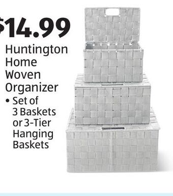 Aldi Huntington home woven organizer offer