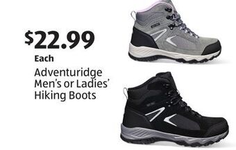 Aldi Adventuridge men's or ladies' hiking boots offer