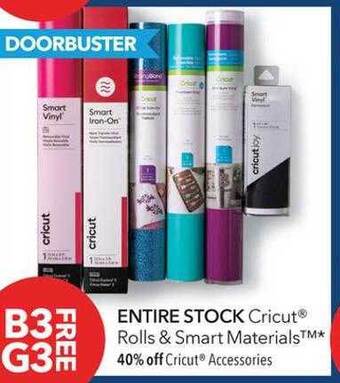 JOANN Cricut rolls & smart materials offer