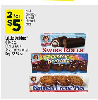 Dollar General Little debbie® 8-16.2 oz. family pack offer