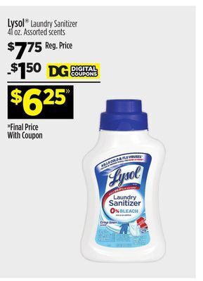 Dollar General Lysol® laundry sanitizer offer