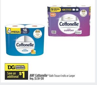 Dollar General Cottonelle® bath tissue offer