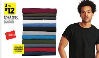Dollar General Hanes® men's tees offer