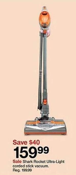 Target Shark rocket ultra-light corded stick vacuum offer