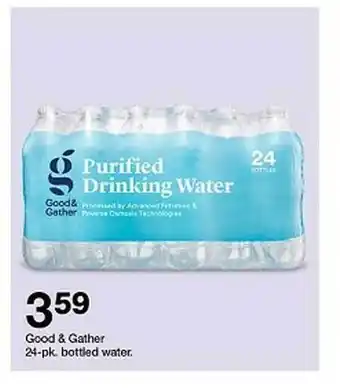Target Good & gather bottled water offer