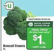 ACME Broccoli crowns offer