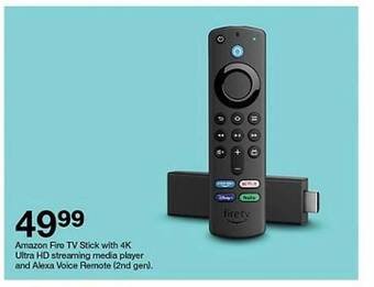 Target Amazon fire tv stick with 4k ultra hd streaming media player and alexa voice remote offer