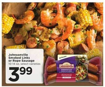 Cub Foods Johnsonville smoked links or rope sausage offer