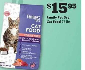 Family Dollar Family pet dry cat food offer