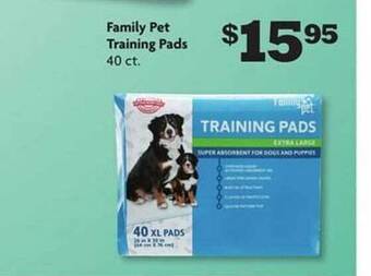 Family Dollar Family pet training pads offer