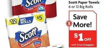 Family Dollar Scott paper towels offer