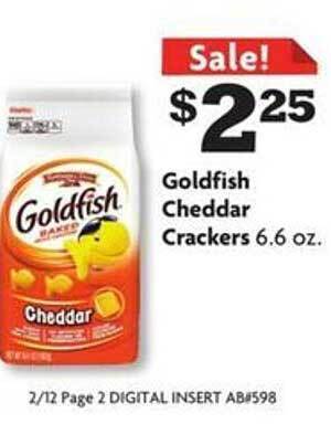 Family Dollar Goldfish cheddar crackers offer