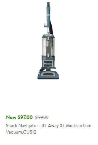 Walmart Shark Navigator Lift-Away XL Multisurface Vacuum, CU512 offer