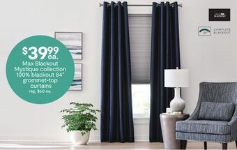 JC Penney Max blackout mystique collection 100% blackout 84" grommet-top curtains offer