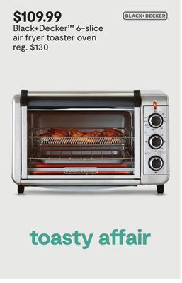 JC Penney Black+decker™ 6-slice air fryer toaster oven offer
