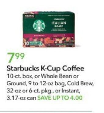 Publix Starbucks K-Cup Coffee offer