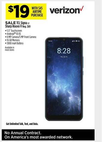 Dollar General Tcl signa or sharp rouvo v offer