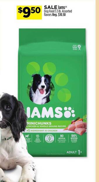 Dollar General Iams dog food assorted flavors offer