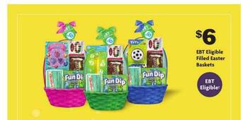 Family Dollar Ebt eligible filled easter baskets offer