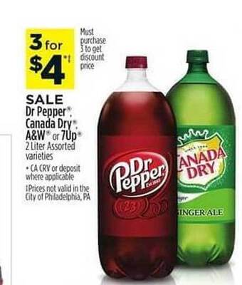 Dollar General Dr pepper canada dry a&w or 7up offer