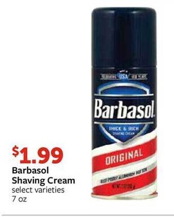 Fareway Barbasol shaving cream offer