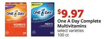 Fareway One a day complete multivitamins offer