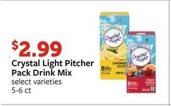 Fareway Crystal light pitcher pack drink mix offer