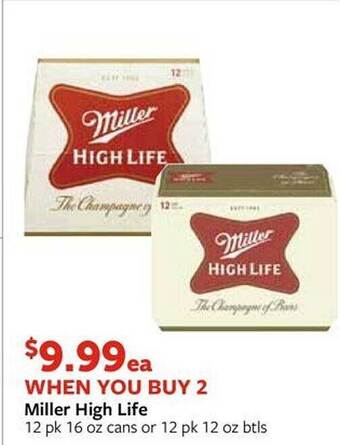 Fareway Miller high life offer