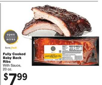 Forest Hills Food Fully cooked baby back ribs with sauce offer