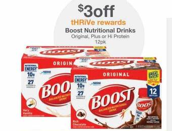 Kinney Drugs Boost nutritional drinks offer