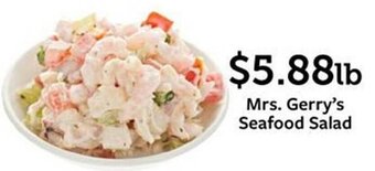Fareway Mrs. Gerry's Seafood Salad offer